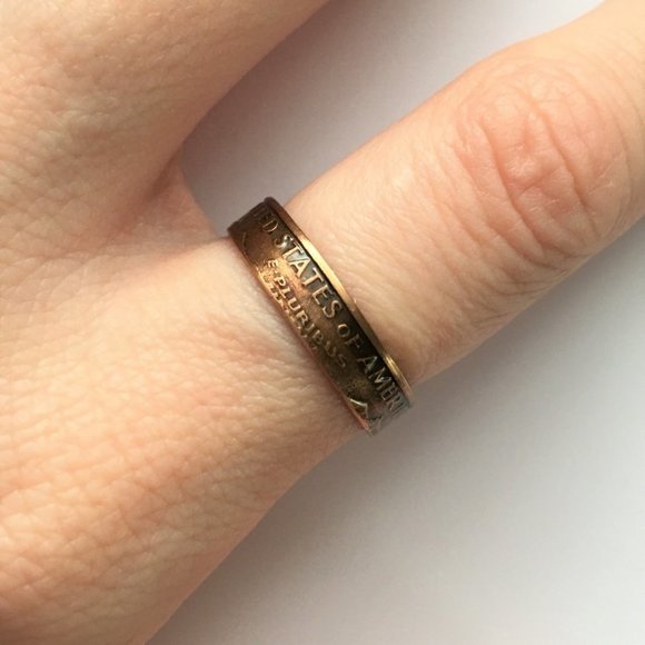 Vintage Lucky Copper Penny Coin Ring Gothic SEALED - Picture 4 of 8